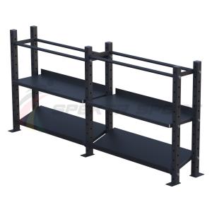 Купить Модульный стеллаж для гантелей, гирь и медболов 2580х430х1200 (2 секции) в Избербаше 